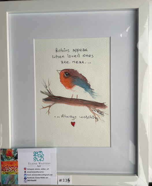 Watercolour -Robin #234 -5x7