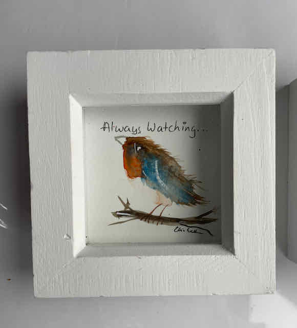 Watercolour -Robin -4x4- Open print