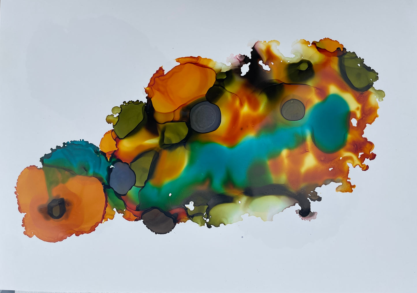 Original Art-Alcohol Ink-Turtle