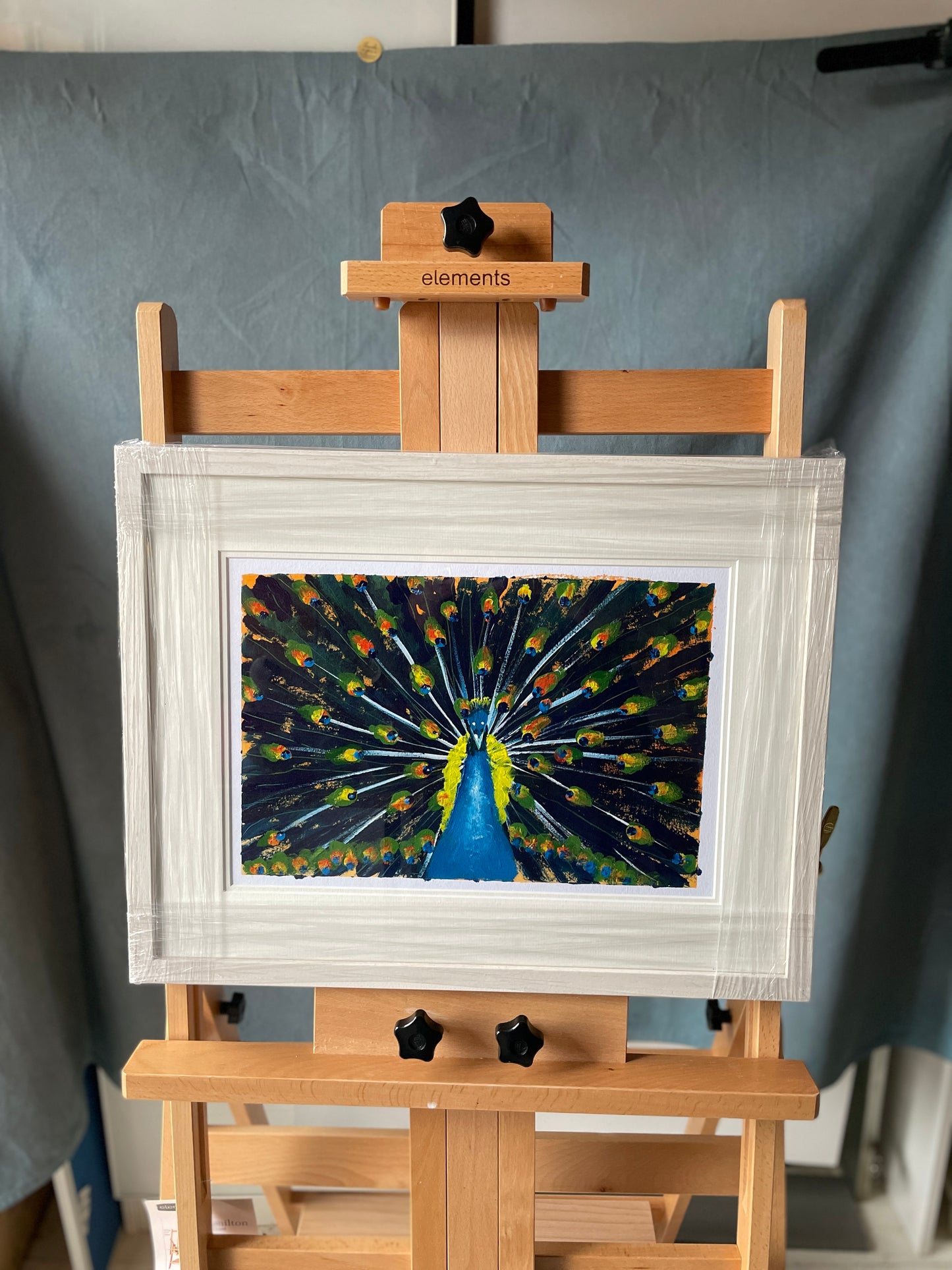 Acrylic -Peacock Plume