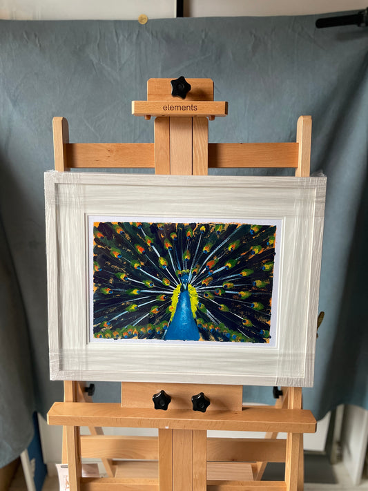 SOLD-Original Art-Acrylic - Peacock Plume