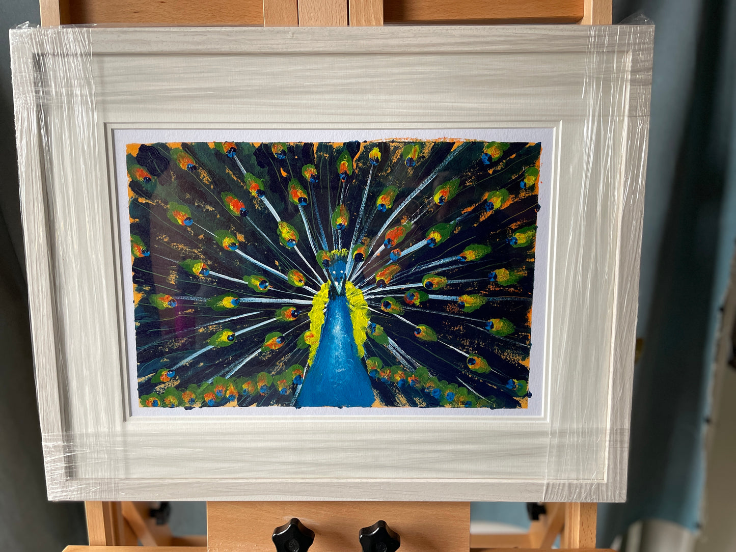 Acrylic -Peacock Plume