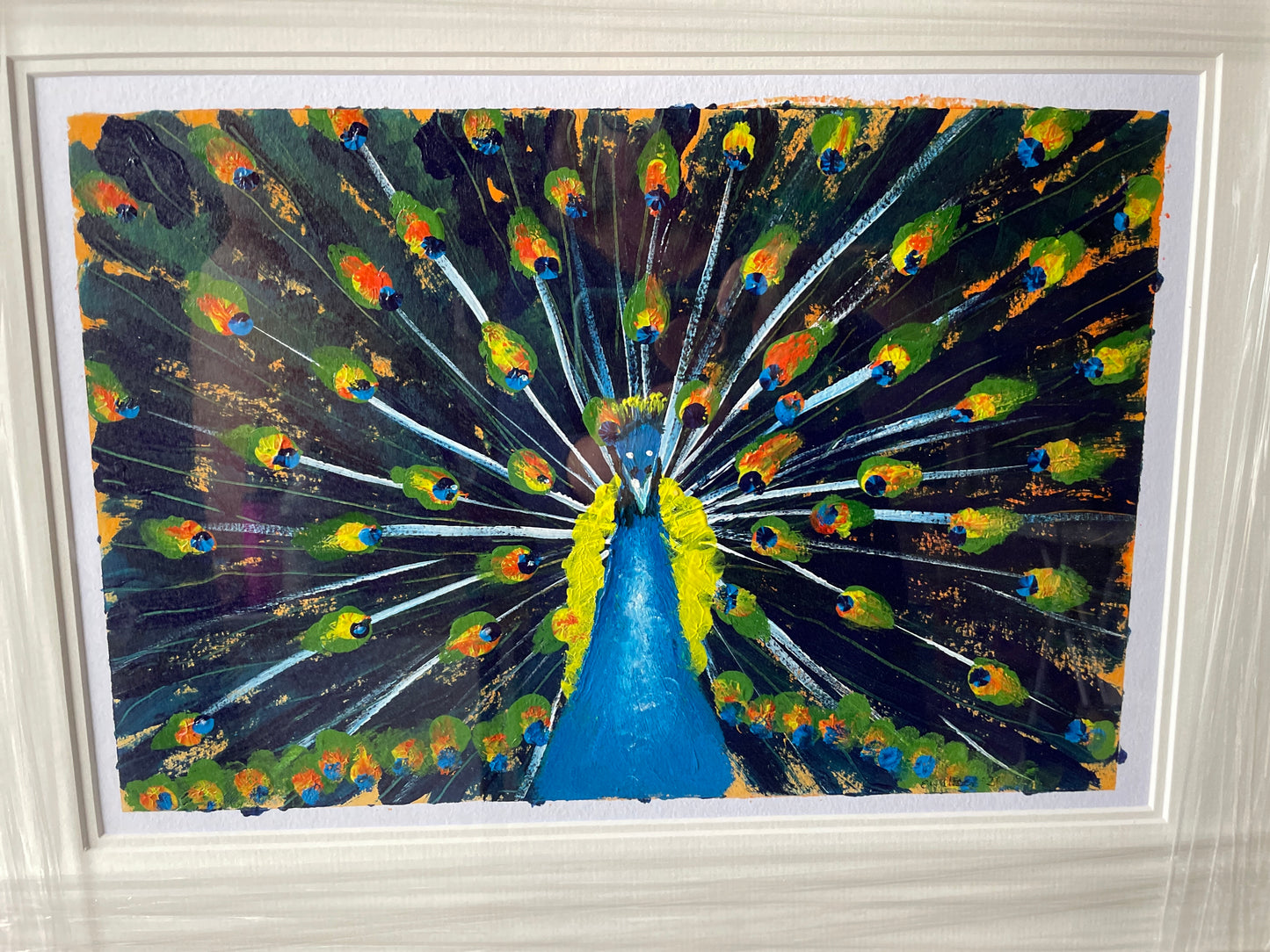 SOLD-Original Art-Acrylic - Peacock Plume