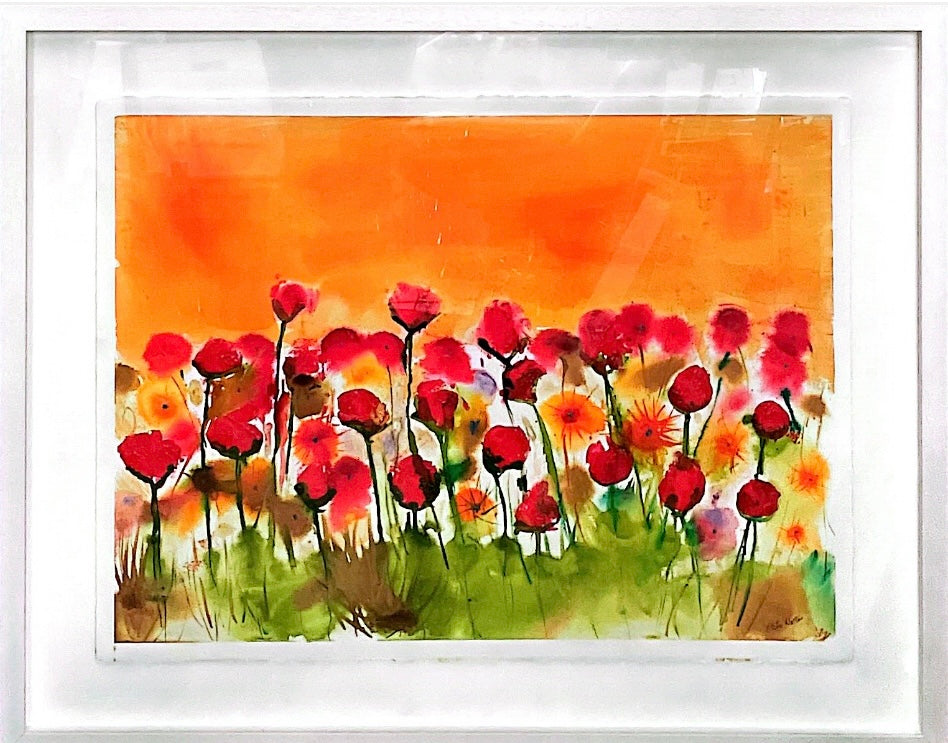 SOLD-Mixed Media -Tulips & Poppies