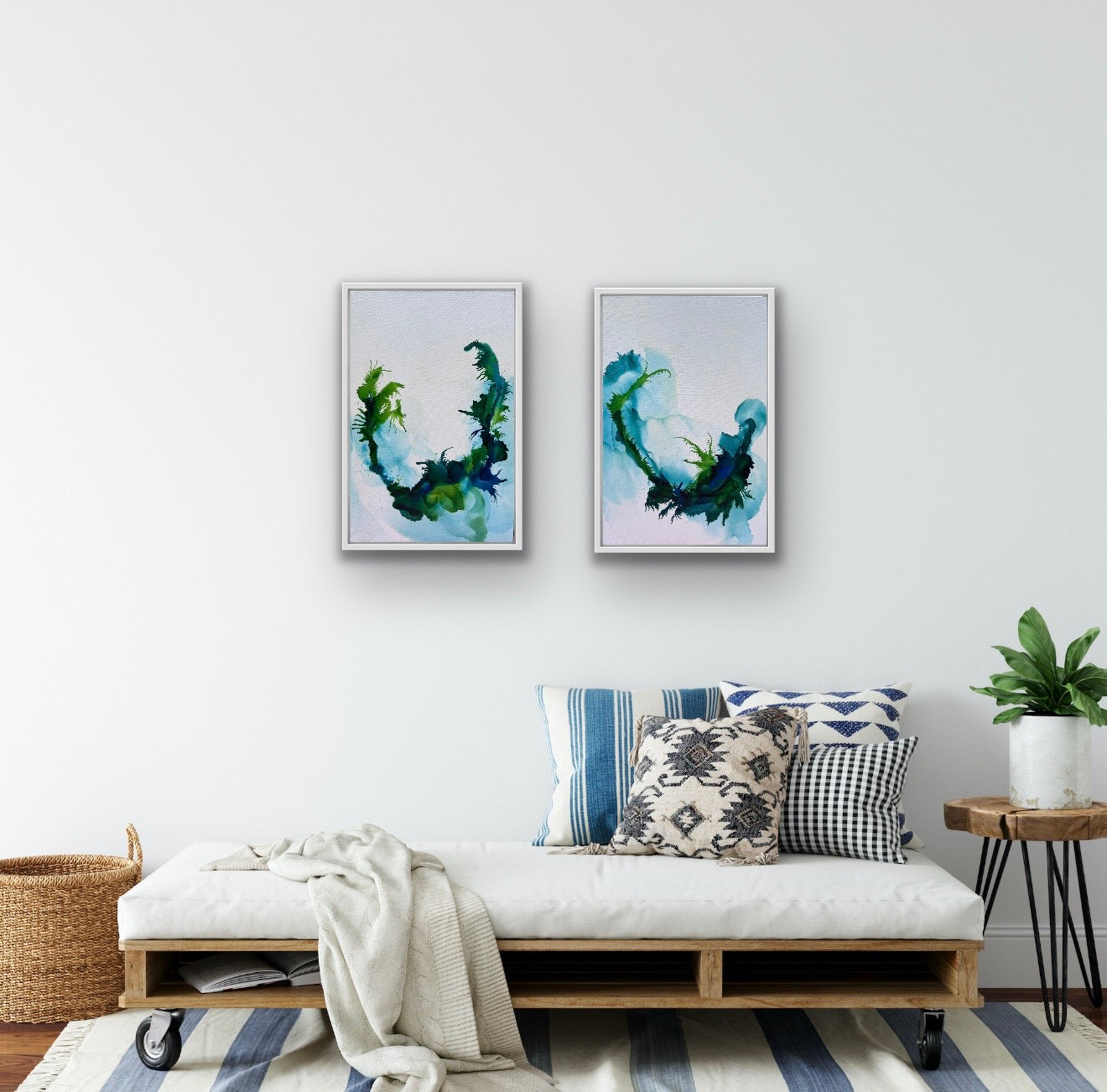 Original Art-Alcohol Ink-Where the kelp dances