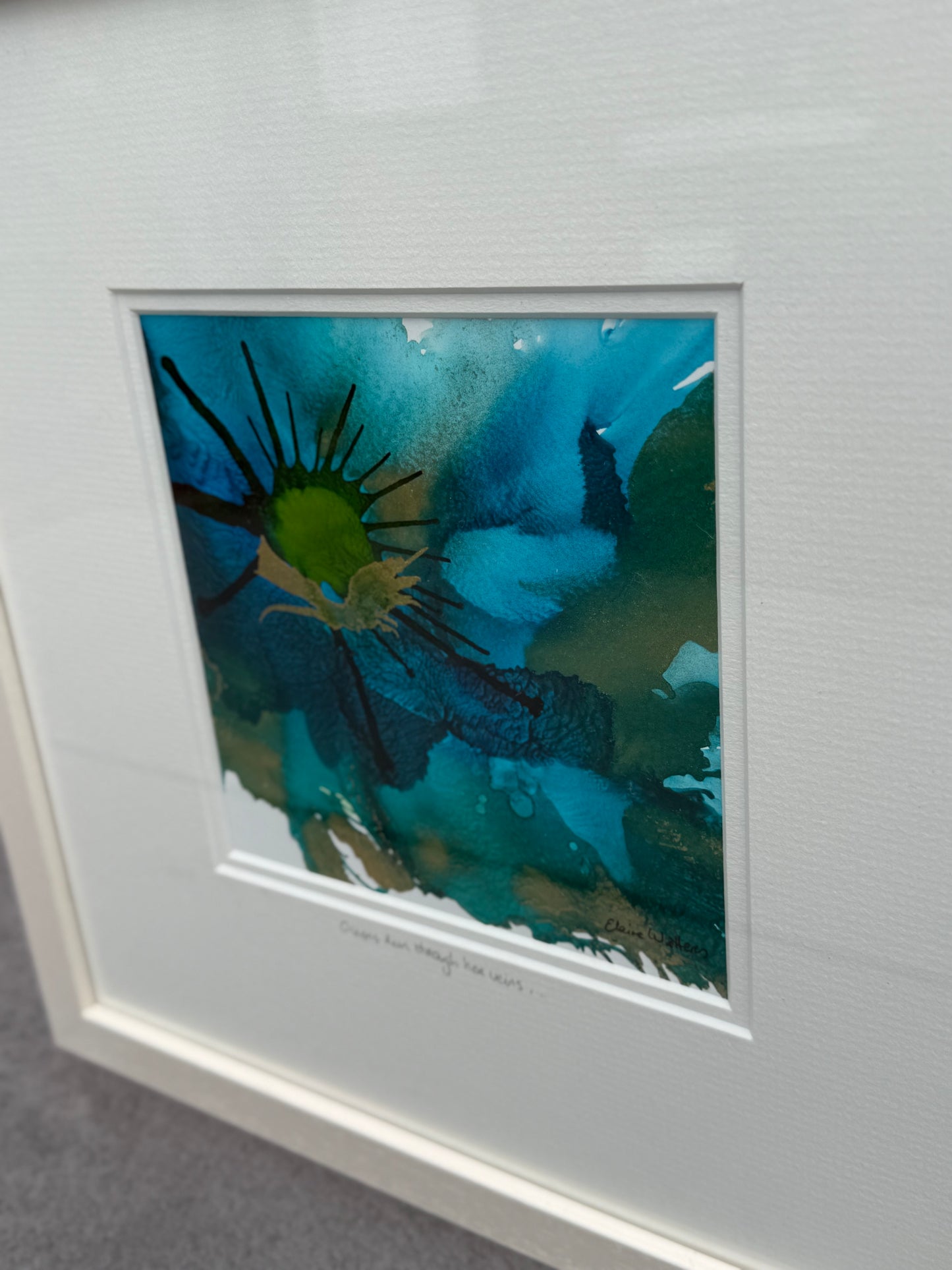 Original Art-Alcohol Ink-Series Sisterhood-'Oceans run through her veins'