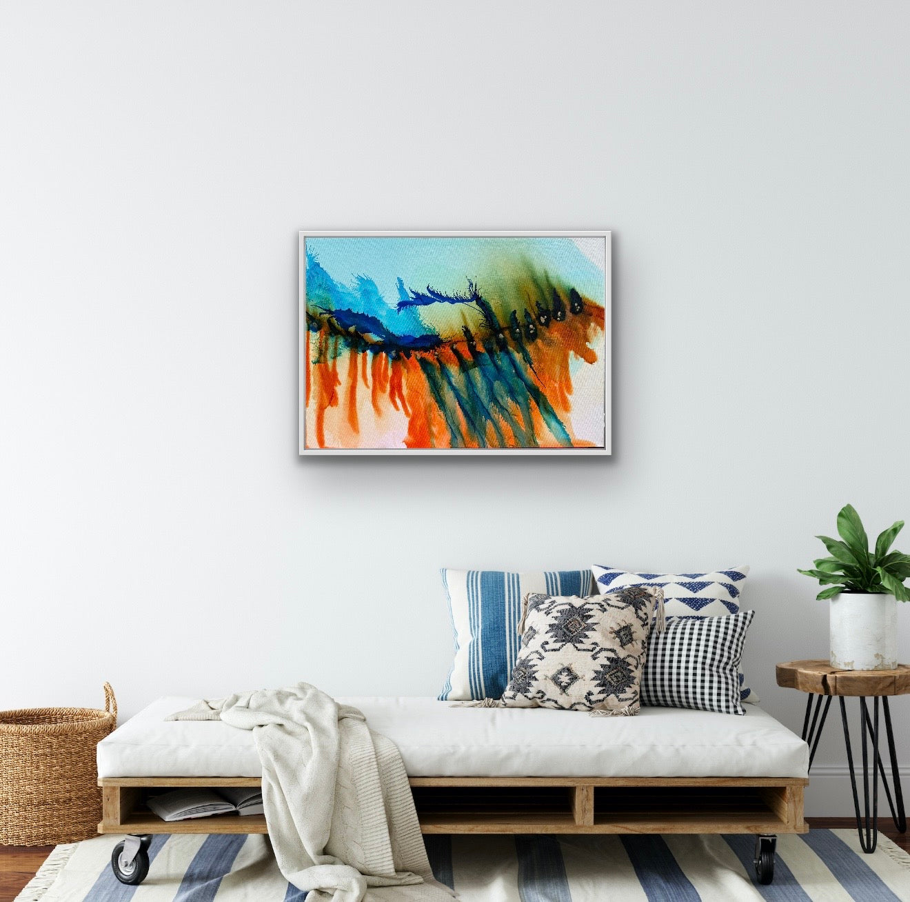 Original Art-Alcohol Ink-Beneath a wandering sky