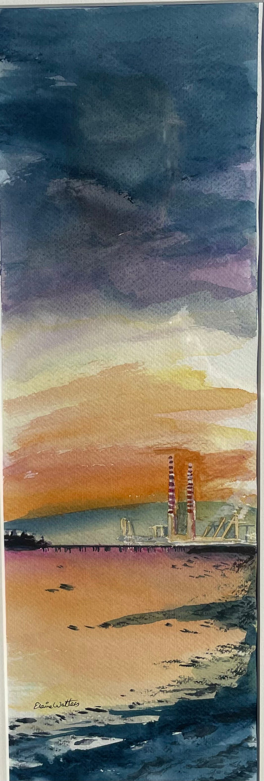 Original Art-Watercolour - View over Dollymount Bridge