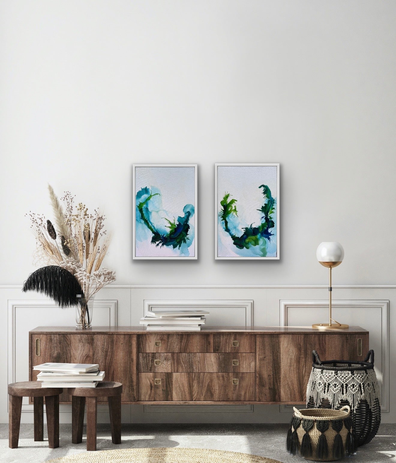 Original Art-Alcohol Ink-Where the kelp dances