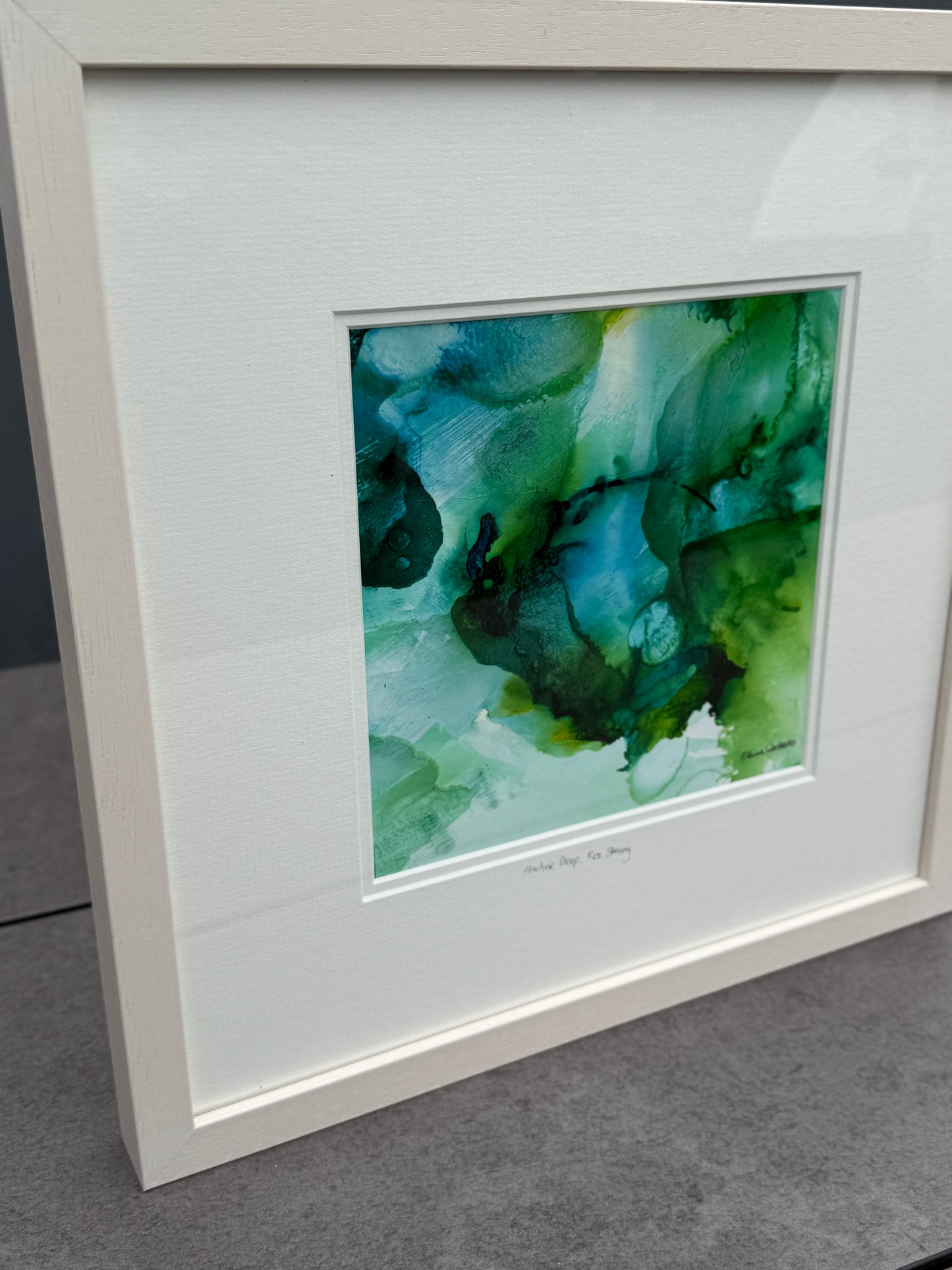 Original Art-Alcohol Ink-Series 'Sisterhood of the sea-Anchor Deep, Rise Strong'