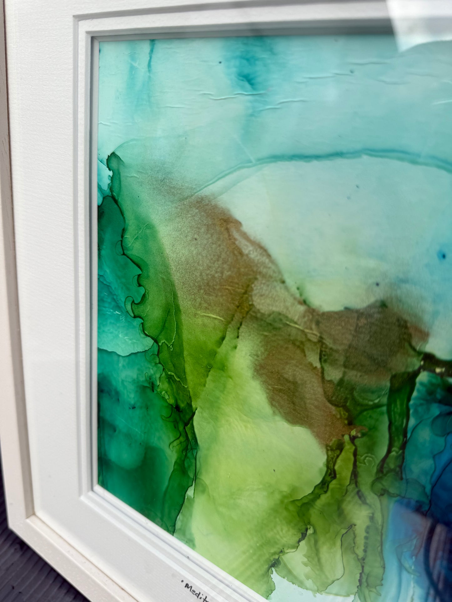 Original Art -Alcohol Ink - Mediterranean Memories