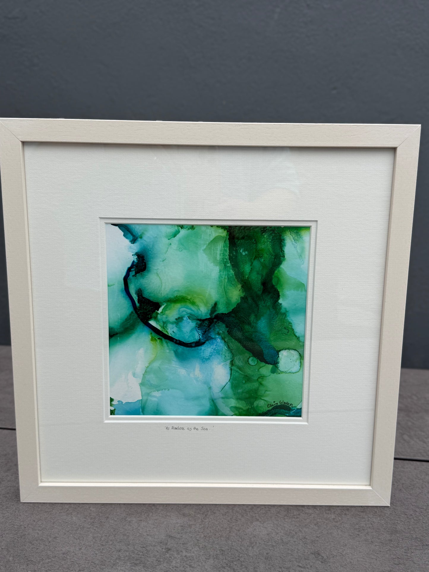 Original Art-Alcohol Ink-Series 'Sisterhood of the sea-Anchor Deep, Rise Strong'