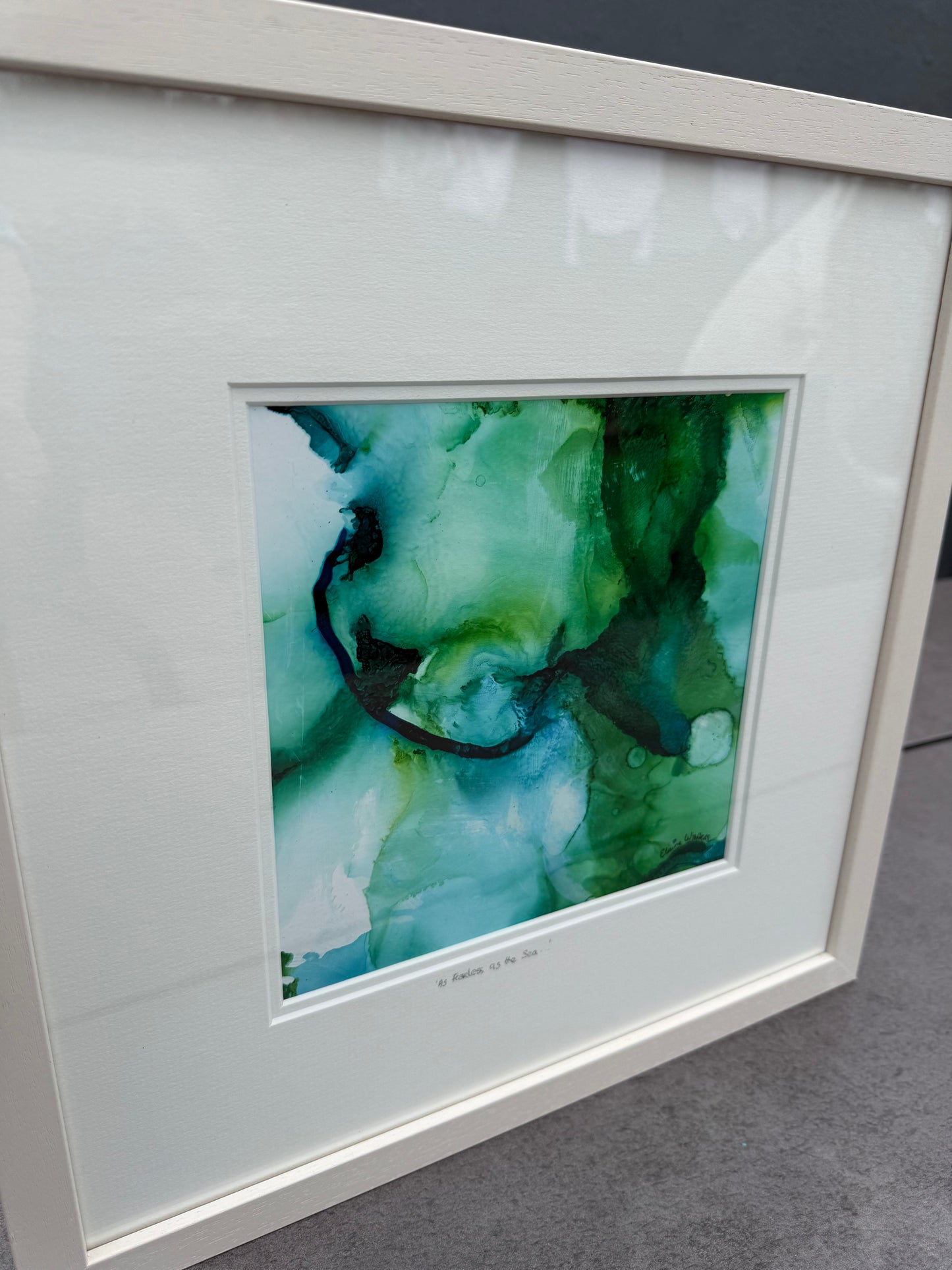 Original Art-Alcohol Ink-Series Sisterhood-As fearless as the sea'