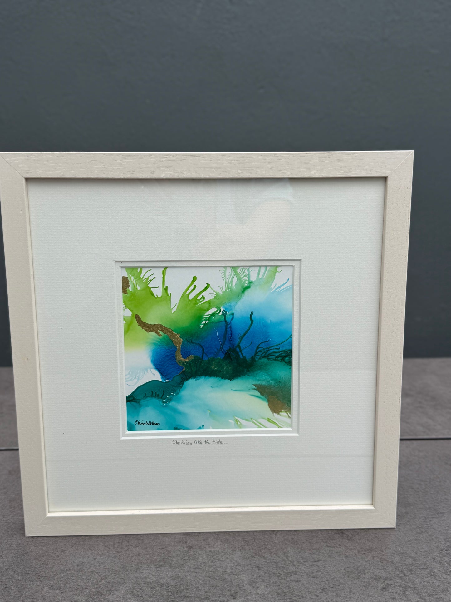 Original Art-Alcohol Ink-Series Sisterhood-'She rises like the tide'