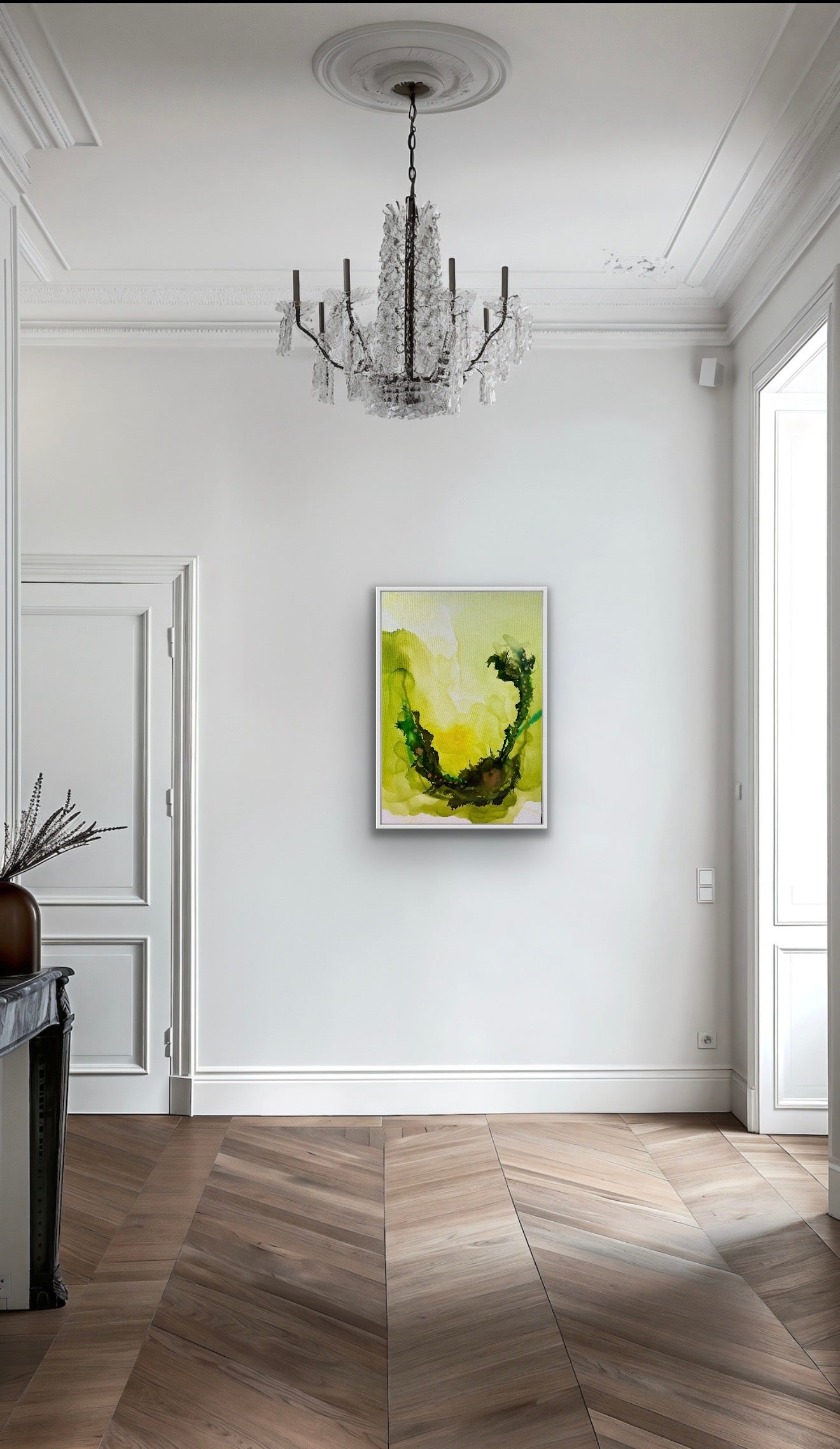 Original Art-Alcohol Ink-The soft edge of silence