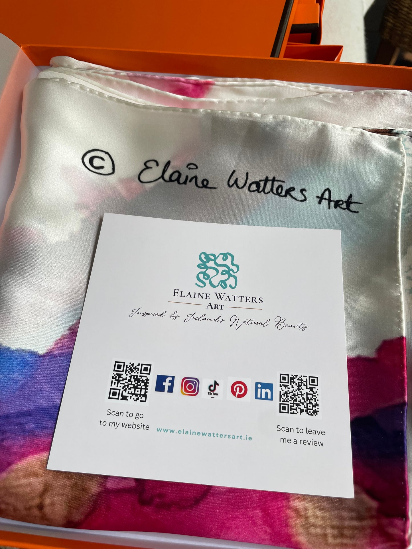 Product-Silk Scarf-She will always be with you