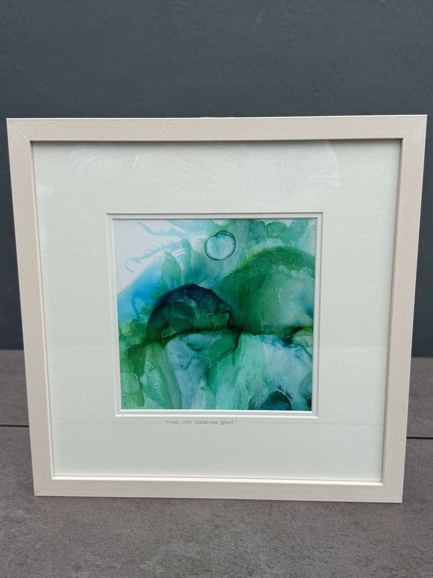 Original Art-Alcohol Ink-Series 'Sisterhood of the sea-'Waves can't break her spirit'