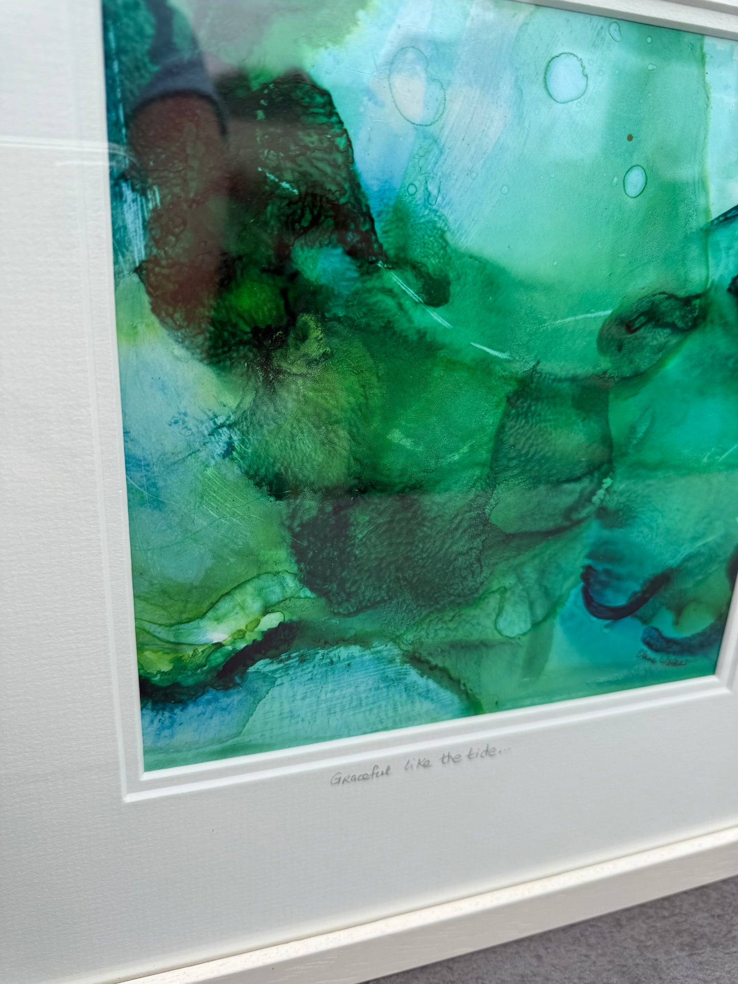 Original Art-Alcohol Ink-Series Sisterhood-'Graceful like the tide'