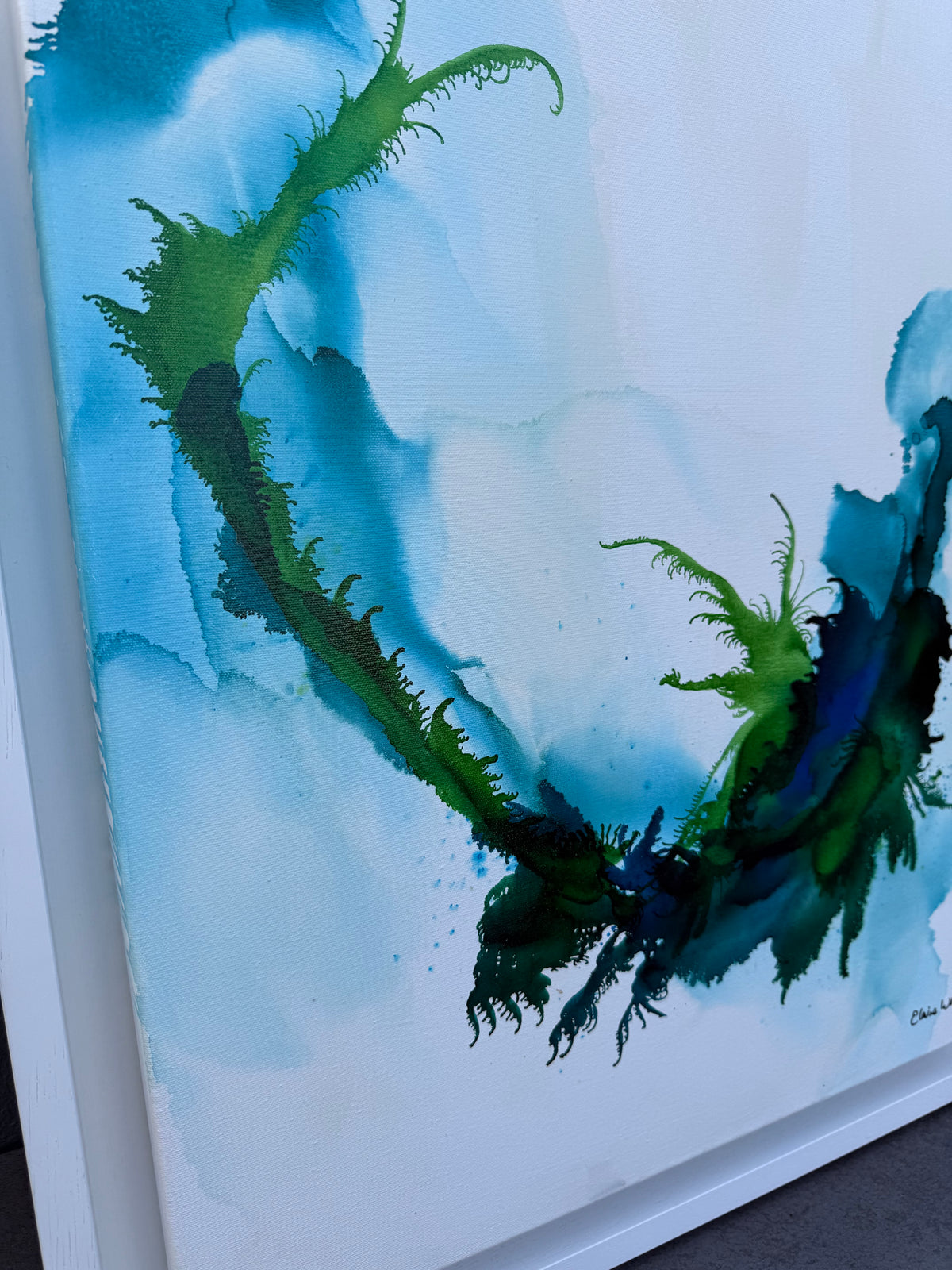 Original Art-Alcohol Ink-Where the kelp dances