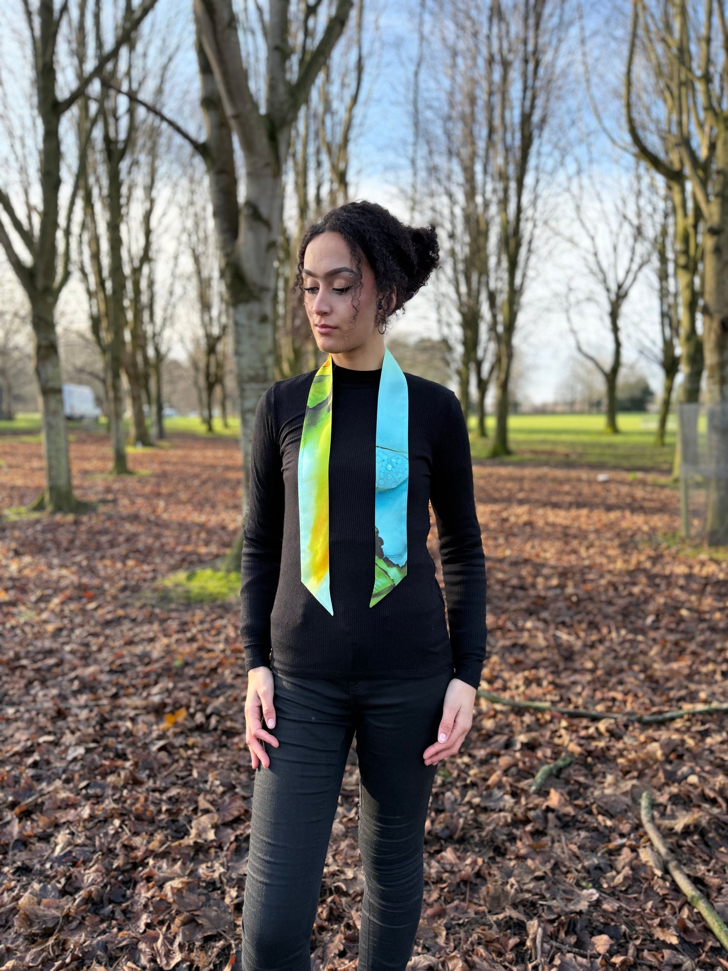 Product-Silk Twilly- Colour My World