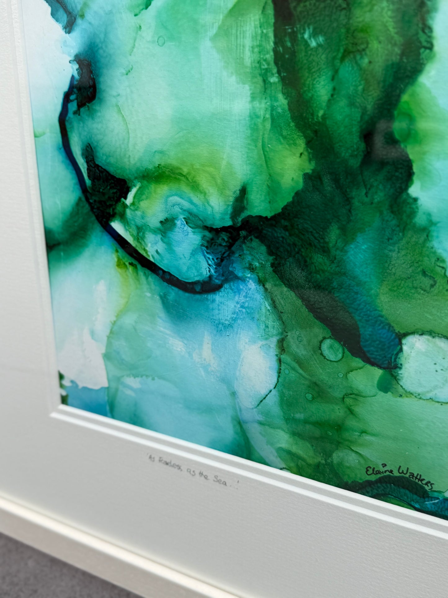 Original Art-Alcohol Ink-Series 'Sisterhood of the sea-Anchor Deep, Rise Strong'