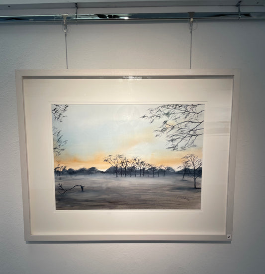 Watercolour- Fog rising over the Phoenix Park