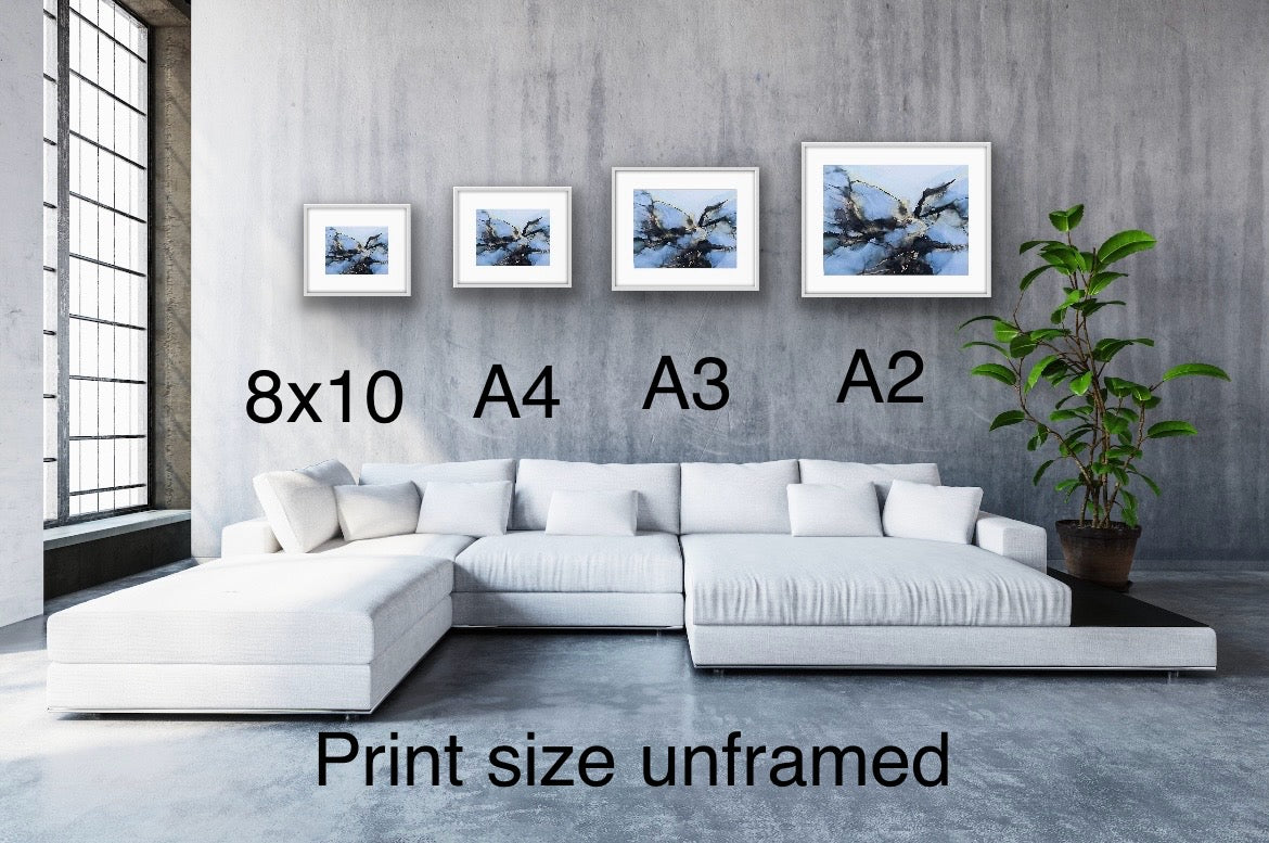 Print -Unframed-Blue sky day over Sandymount beach (Open Edition)