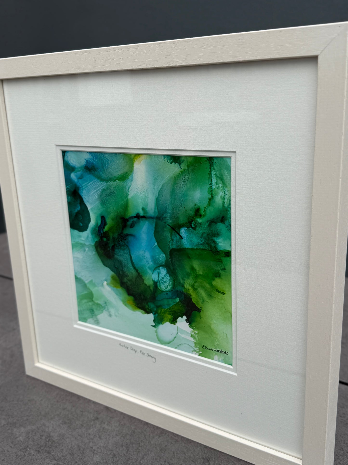 Original Art-Alcohol Ink-Series 'Sisterhood of the sea-Anchor Deep, Rise Strong'