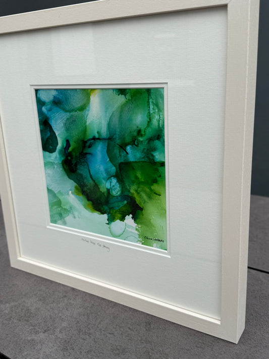 Original Art-Alcohol Ink-Series 'Sisterhood of the sea-Anchor Deep, Rise Strong'
