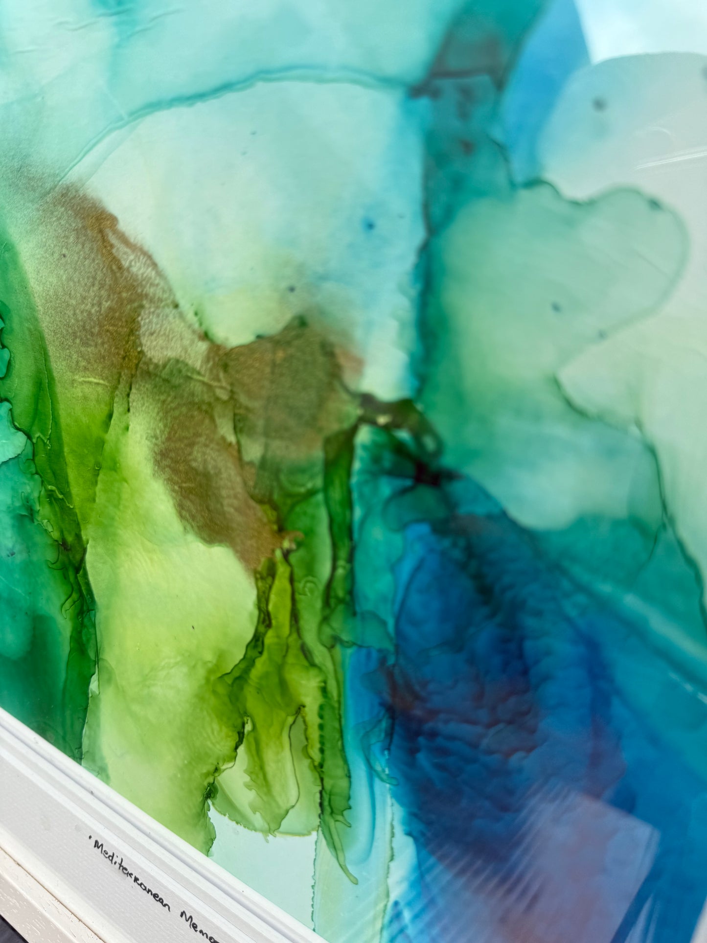 Original Art -Alcohol Ink - Mediterranean Memories