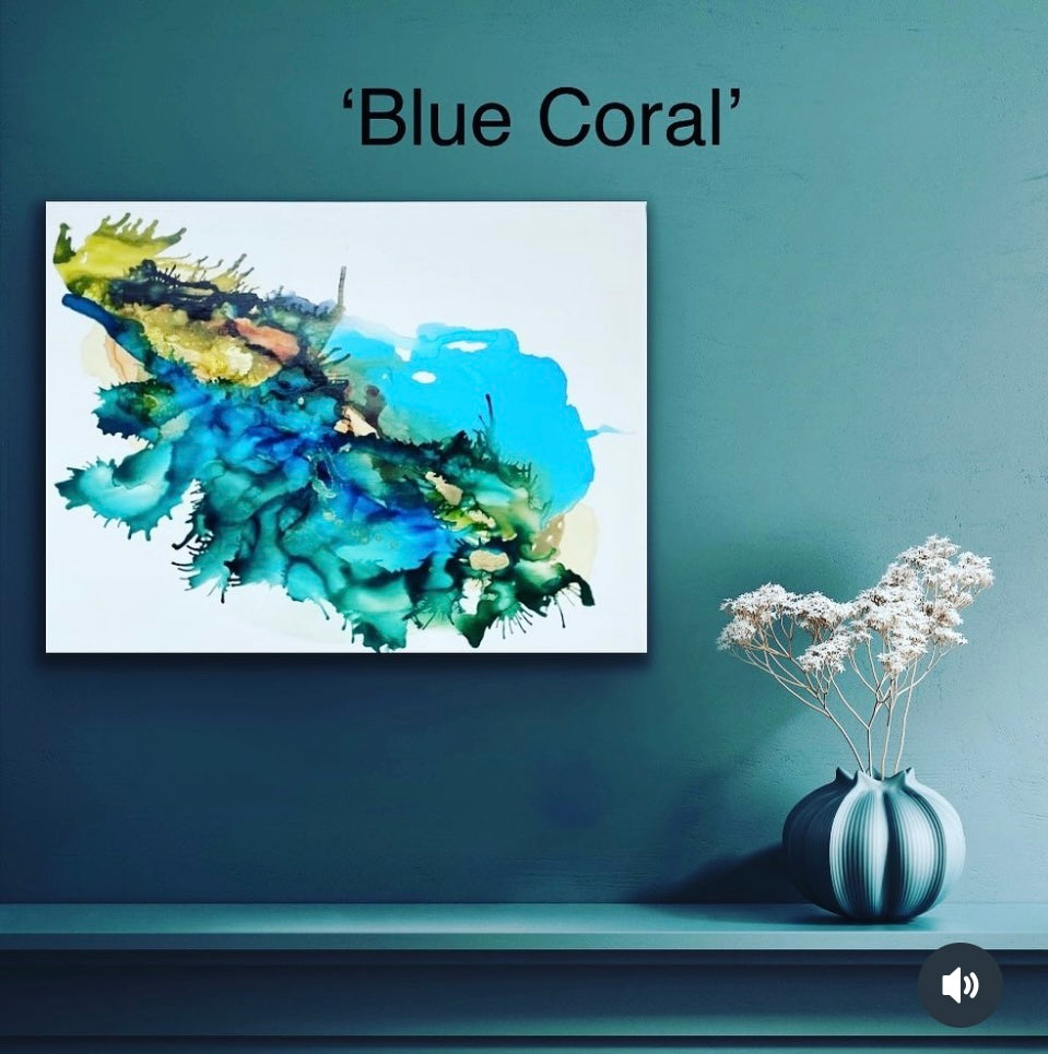 Alcohol Ink - Blue Coral
