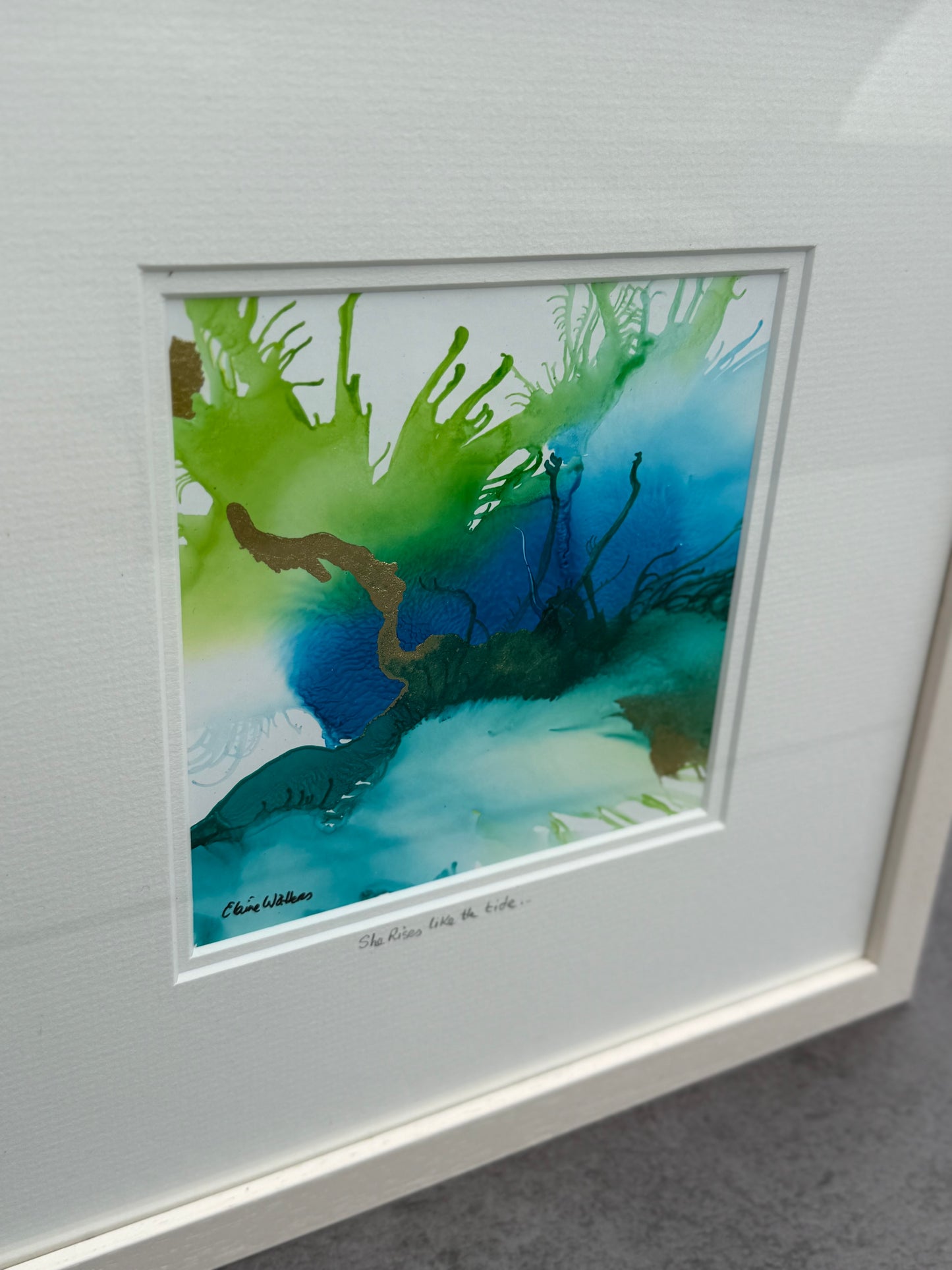 Original Art-Alcohol Ink-Series Sisterhood-'She rises like the tide'
