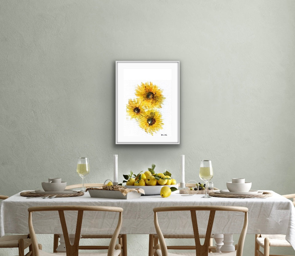 Original Art-Watercolour -Sunflower Trio