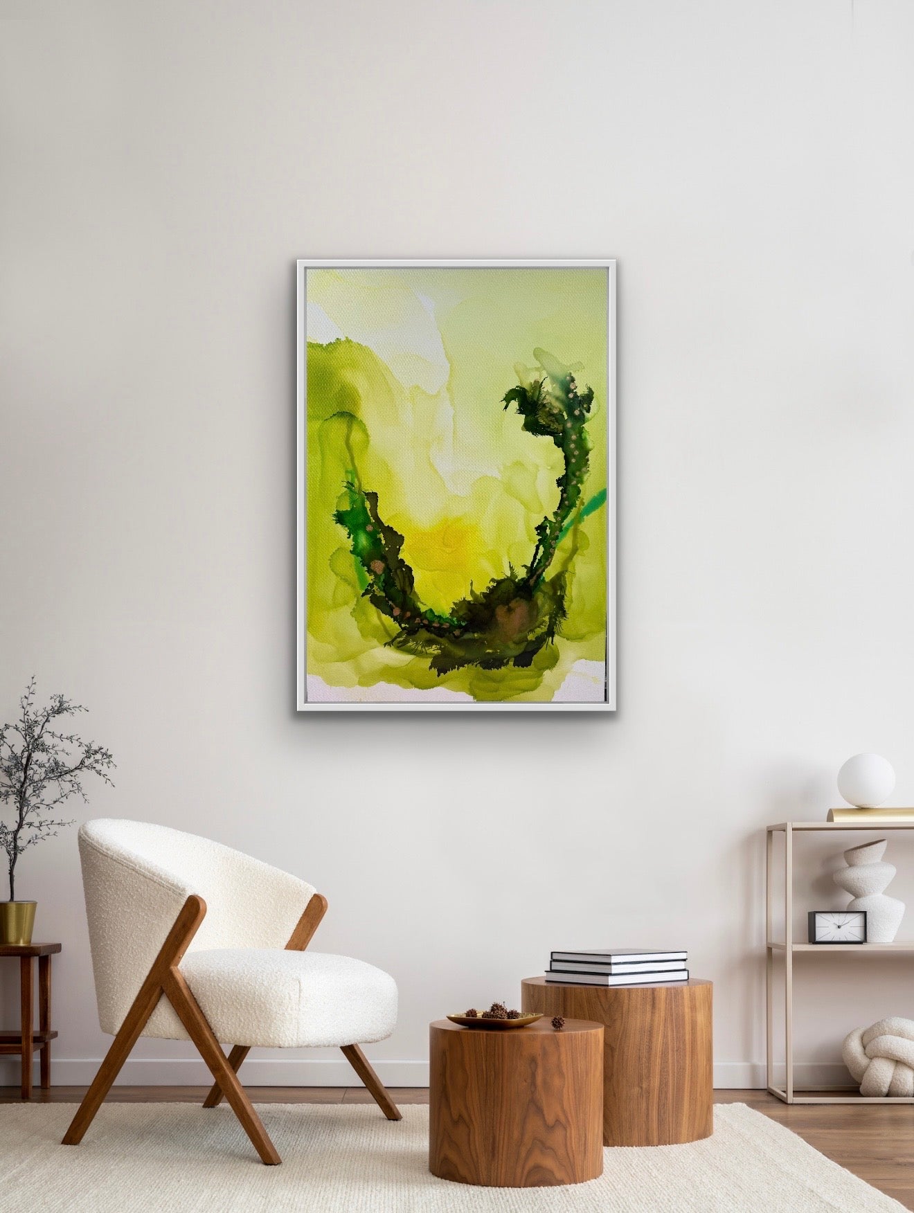 Original Art-Alcohol Ink-The soft edge of silence