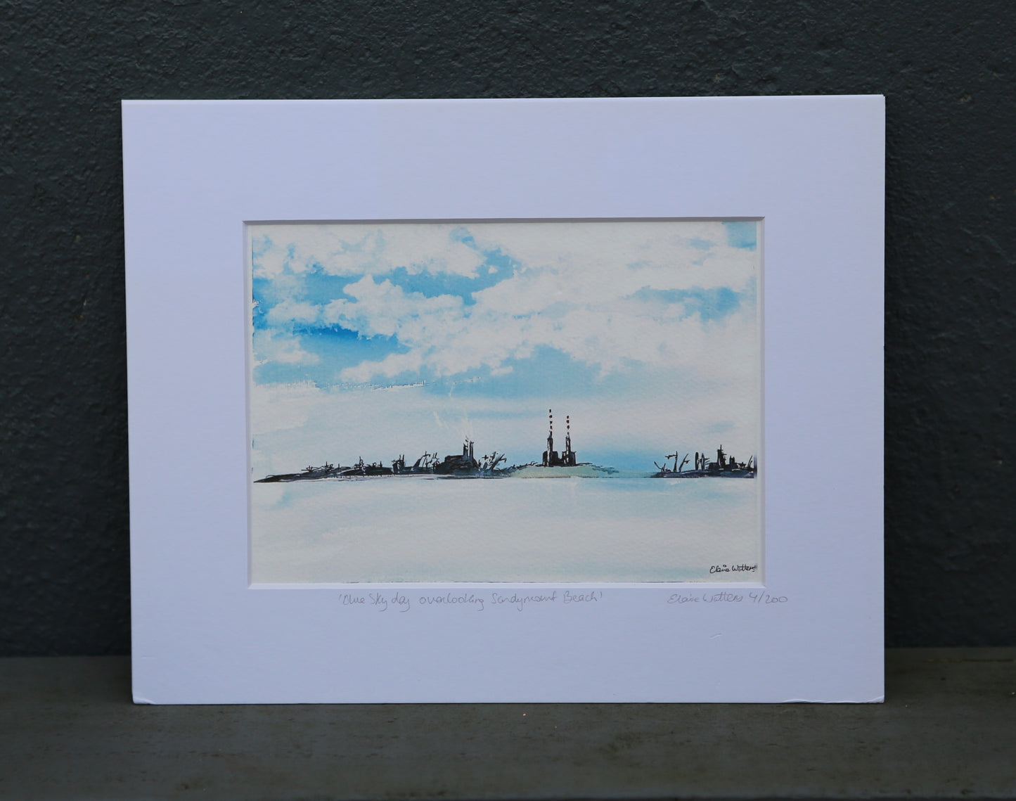 Print -Unframed-Blue sky day over Sandymount beach (Open Edition)
