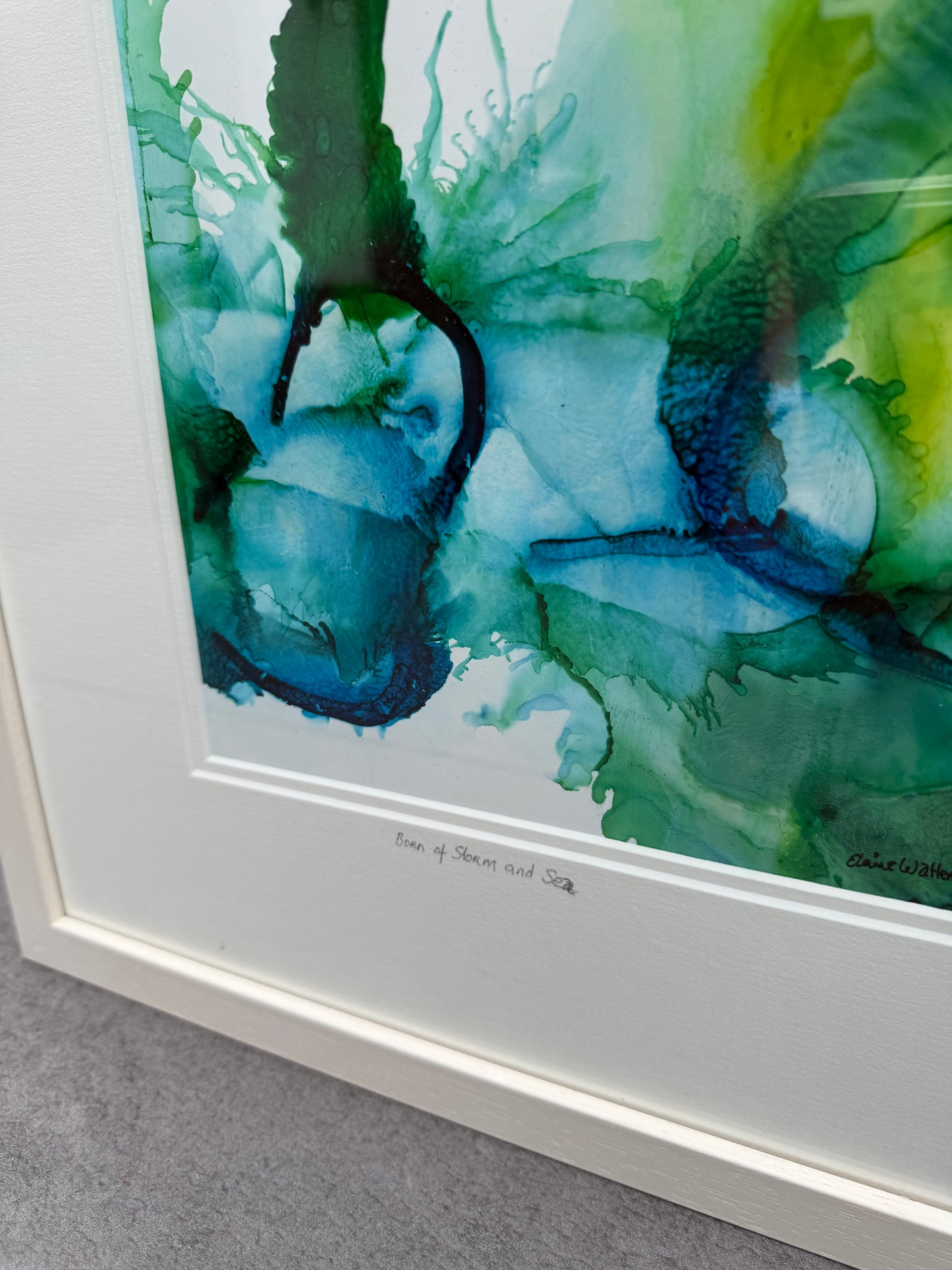 Original Art-Alcohol Ink-Series Sisterhood-'Born of storm and sea'