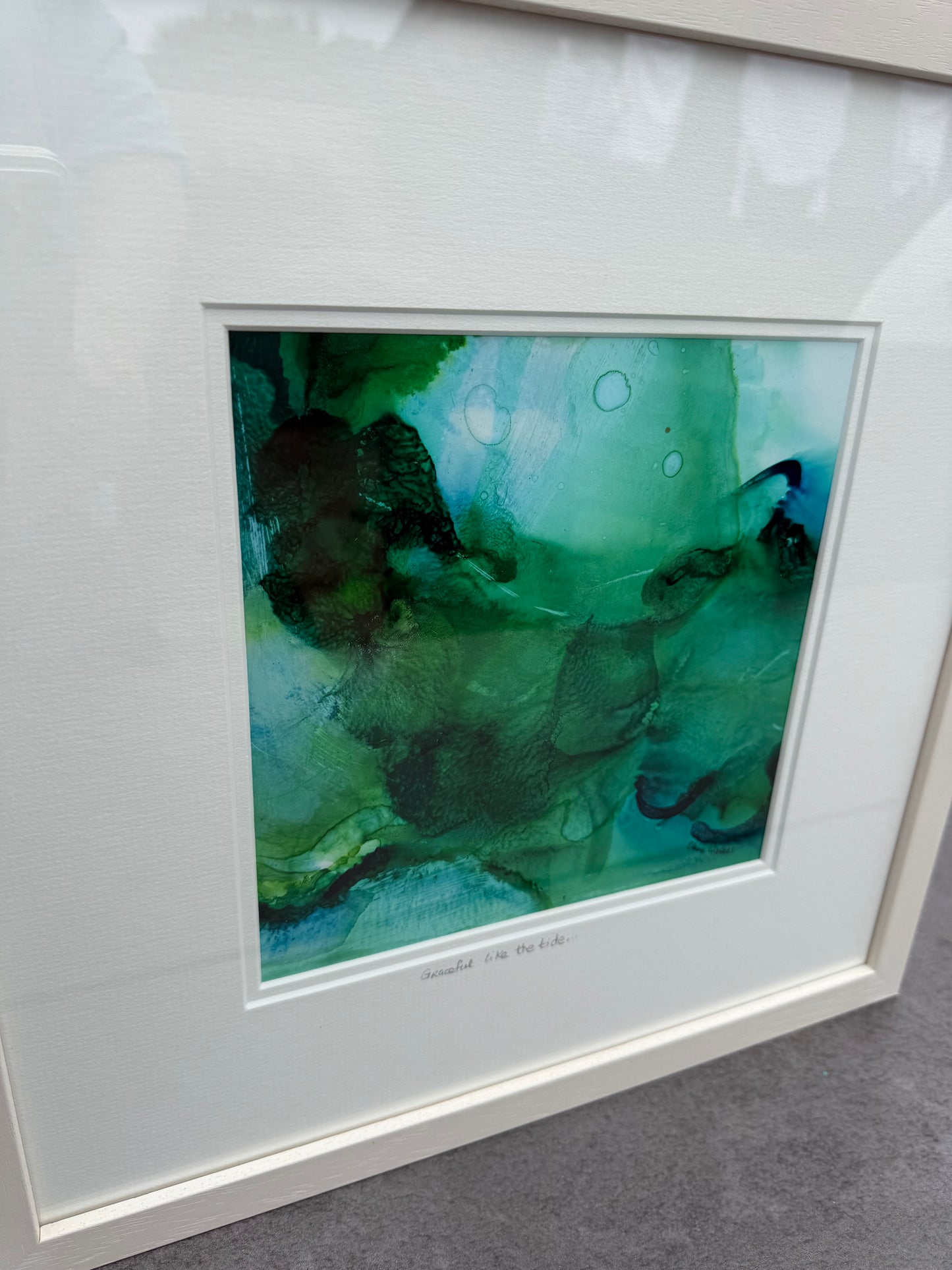 Original Art-Alcohol Ink-Series Sisterhood-'Graceful like the tide'