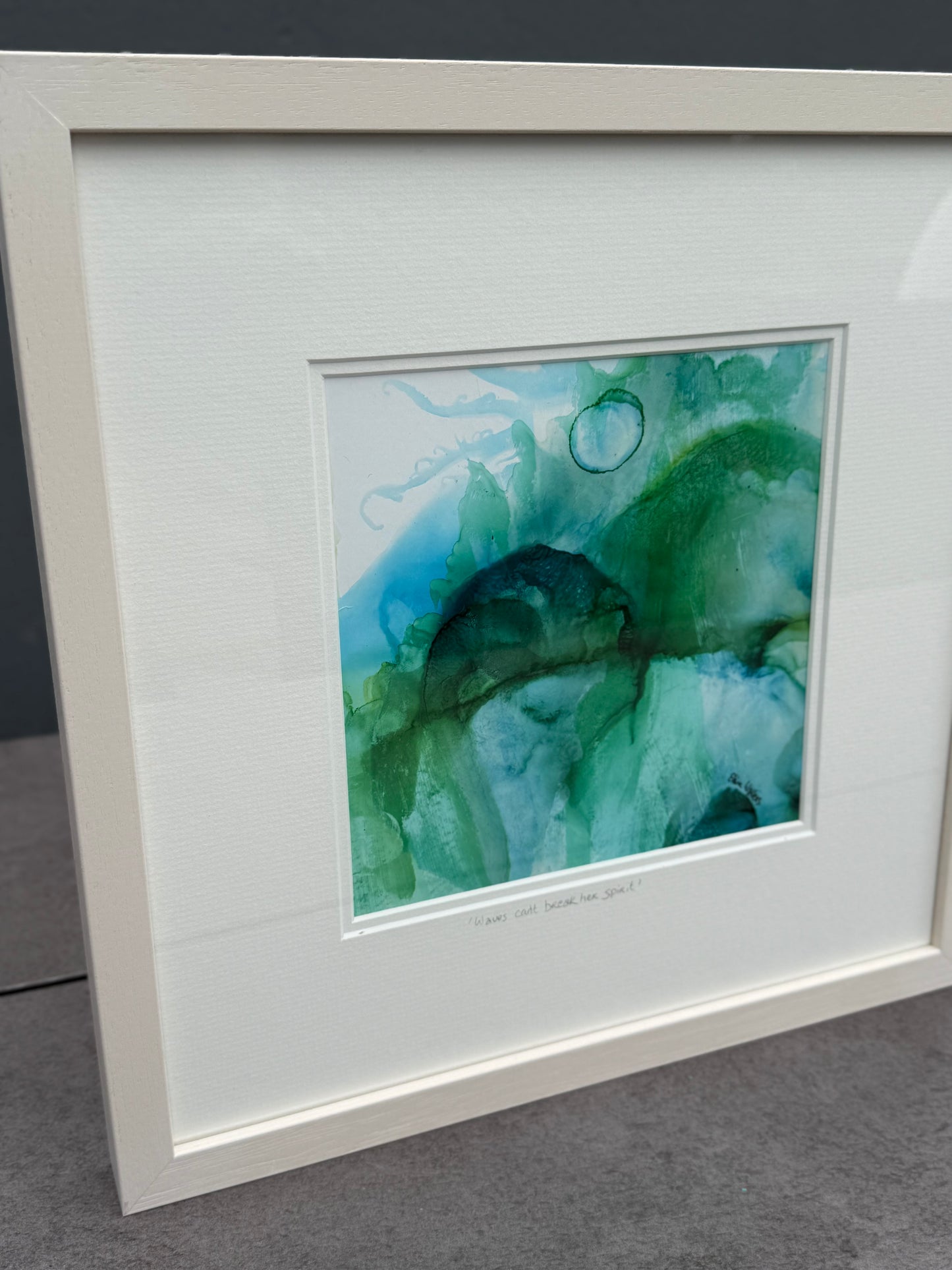 Original Art-Alcohol Ink-Series 'Sisterhood of the sea-'Waves can't break her spirit'