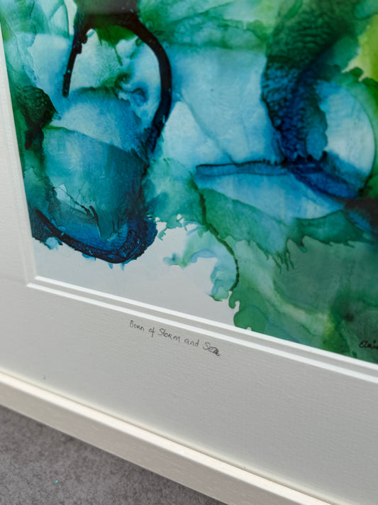 Original Art-Alcohol Ink-Series 'Sisterhood-Born of storm and sea'