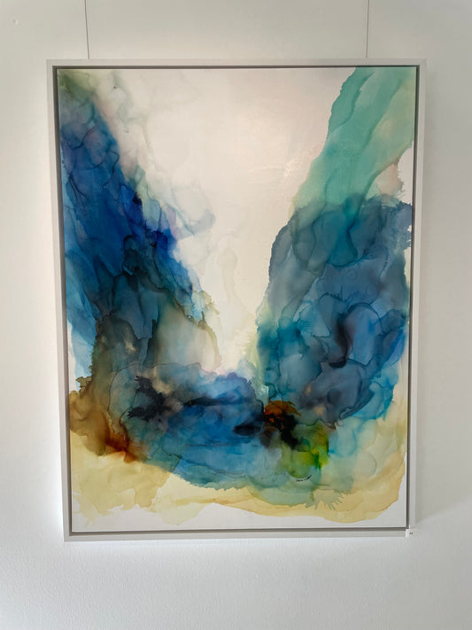 Original Art-Alcohol Ink-Light in the Distance