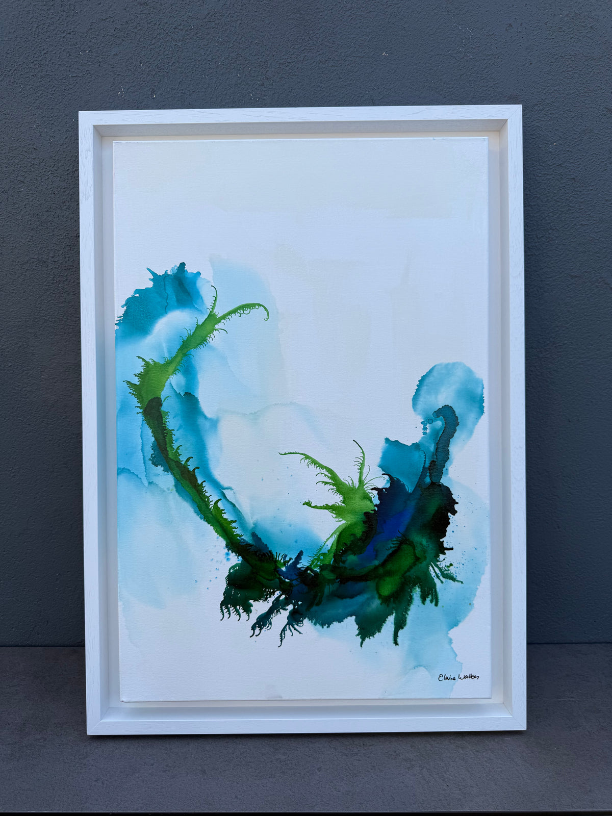 Original Art-Alcohol Ink-Where the kelp dances