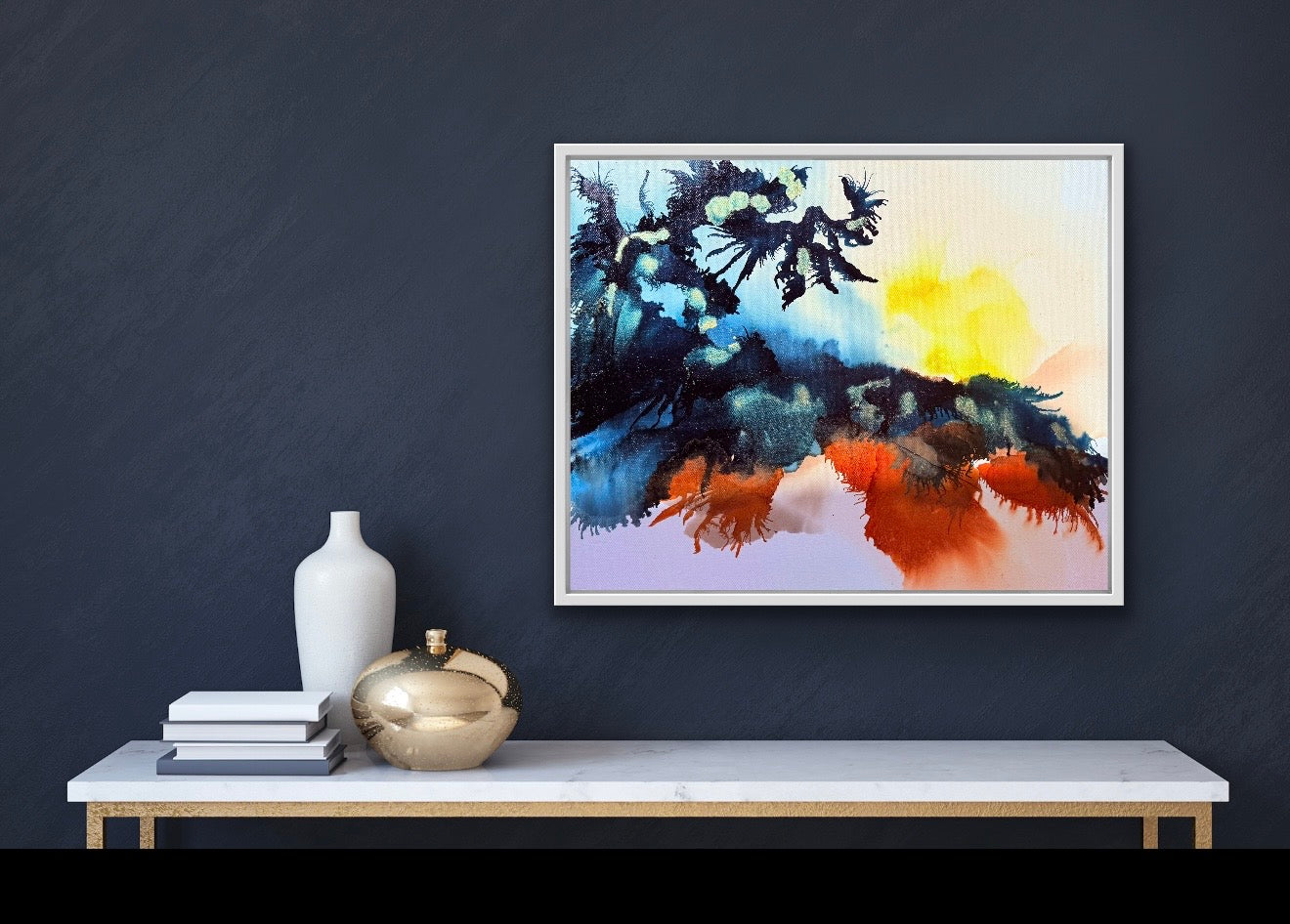 Original Art-Alcohol Ink-Fragments of quiet light