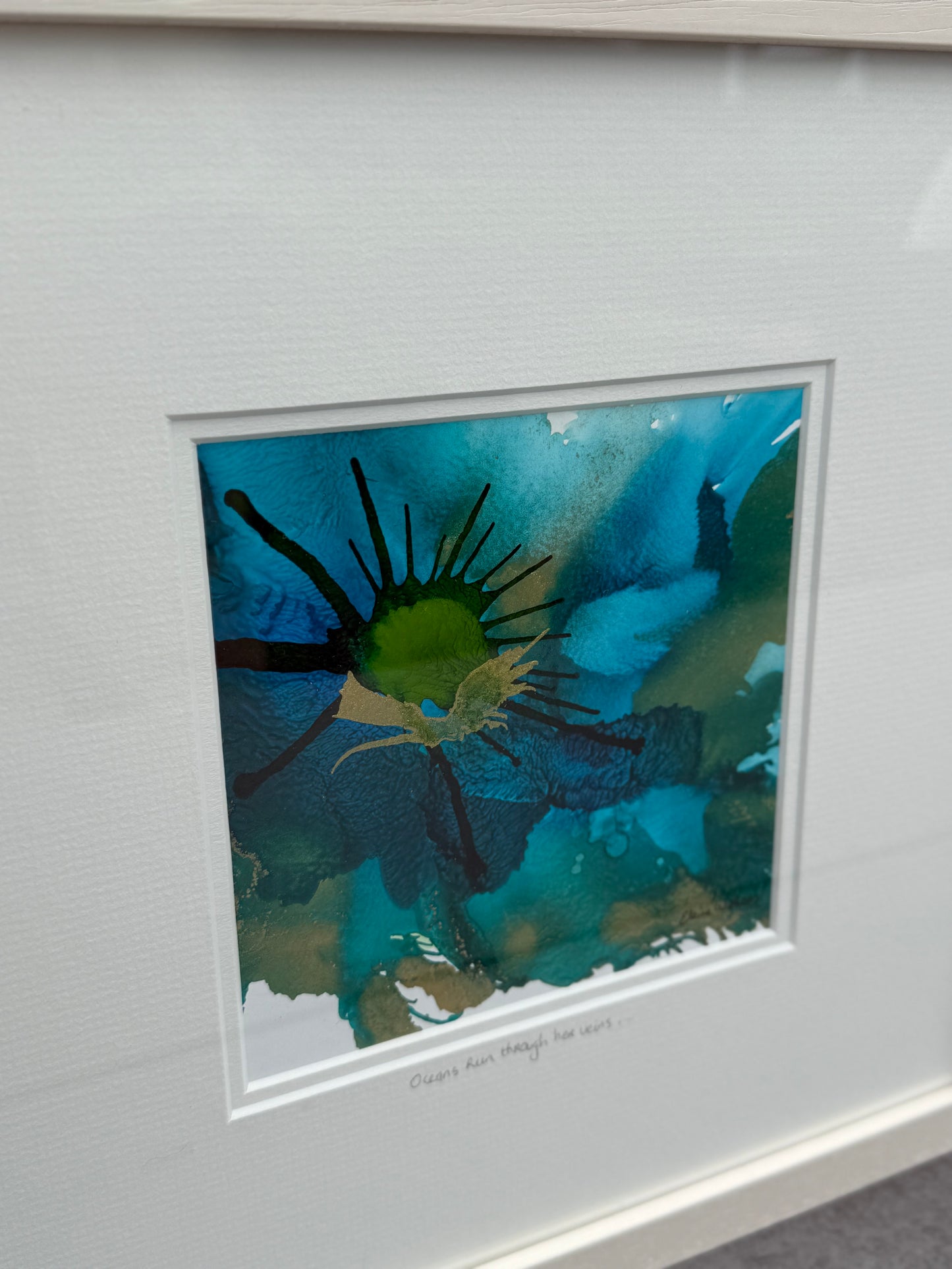 Original Art-Alcohol Ink-Series Sisterhood-'Oceans run through her veins'