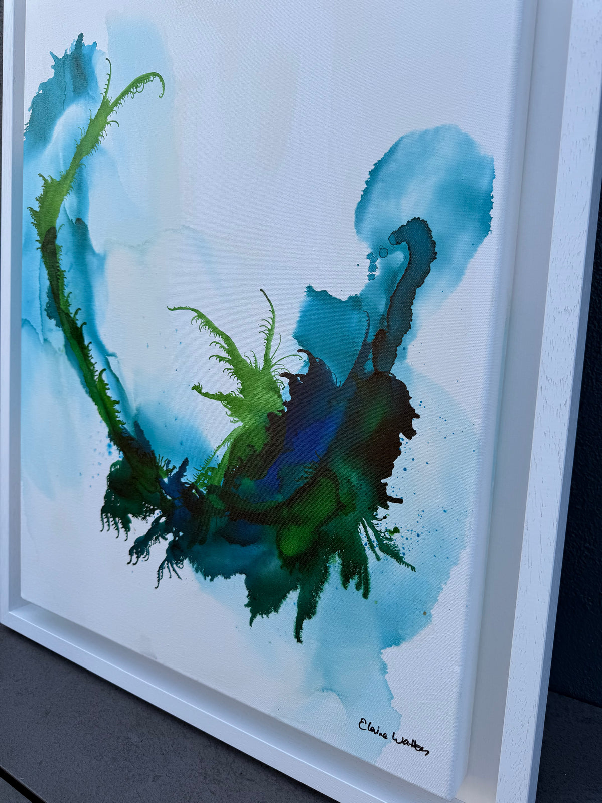 Original Art-Alcohol Ink-Where the kelp dances