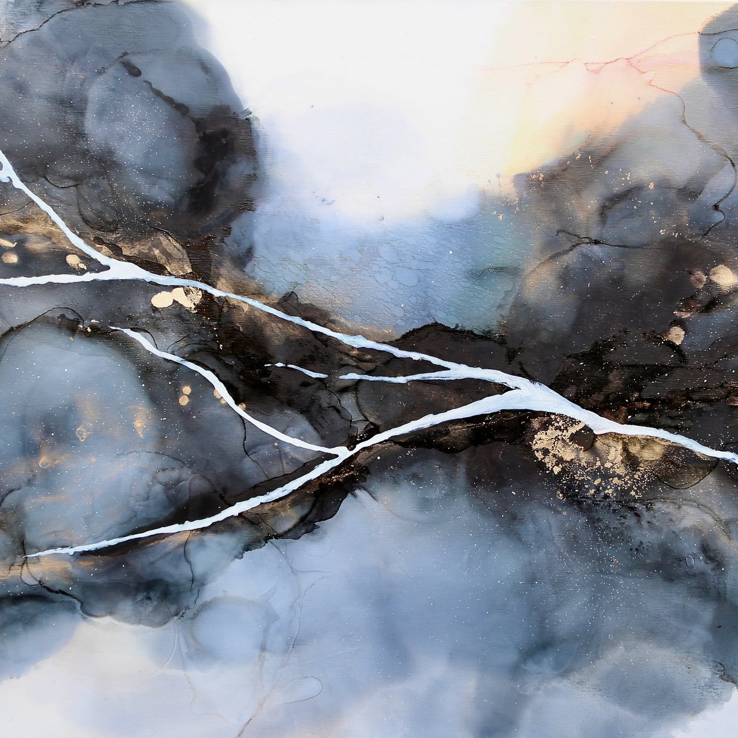 Original Art-Alcohol Ink-Now is all we have