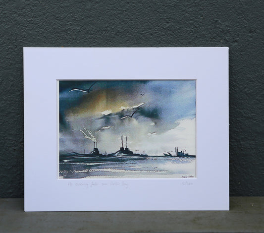 Print-Unframed-As evening falls over Dublin bay (open Edition)