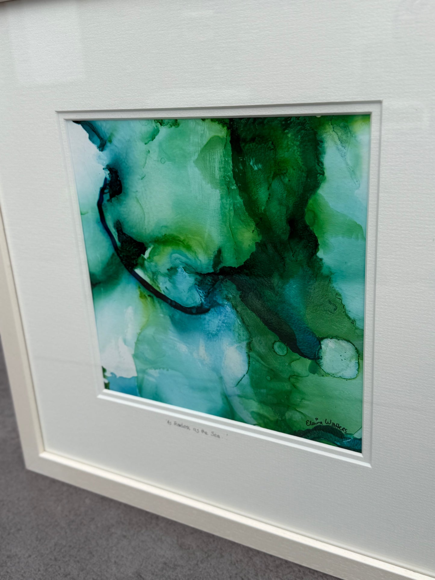 Original Art-Alcohol Ink-Series 'Sisterhood of the sea-Anchor Deep, Rise Strong'