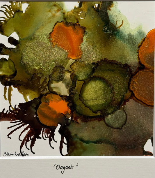 Original Art-Alcohol Ink-Series Sisterhood 'Organic'