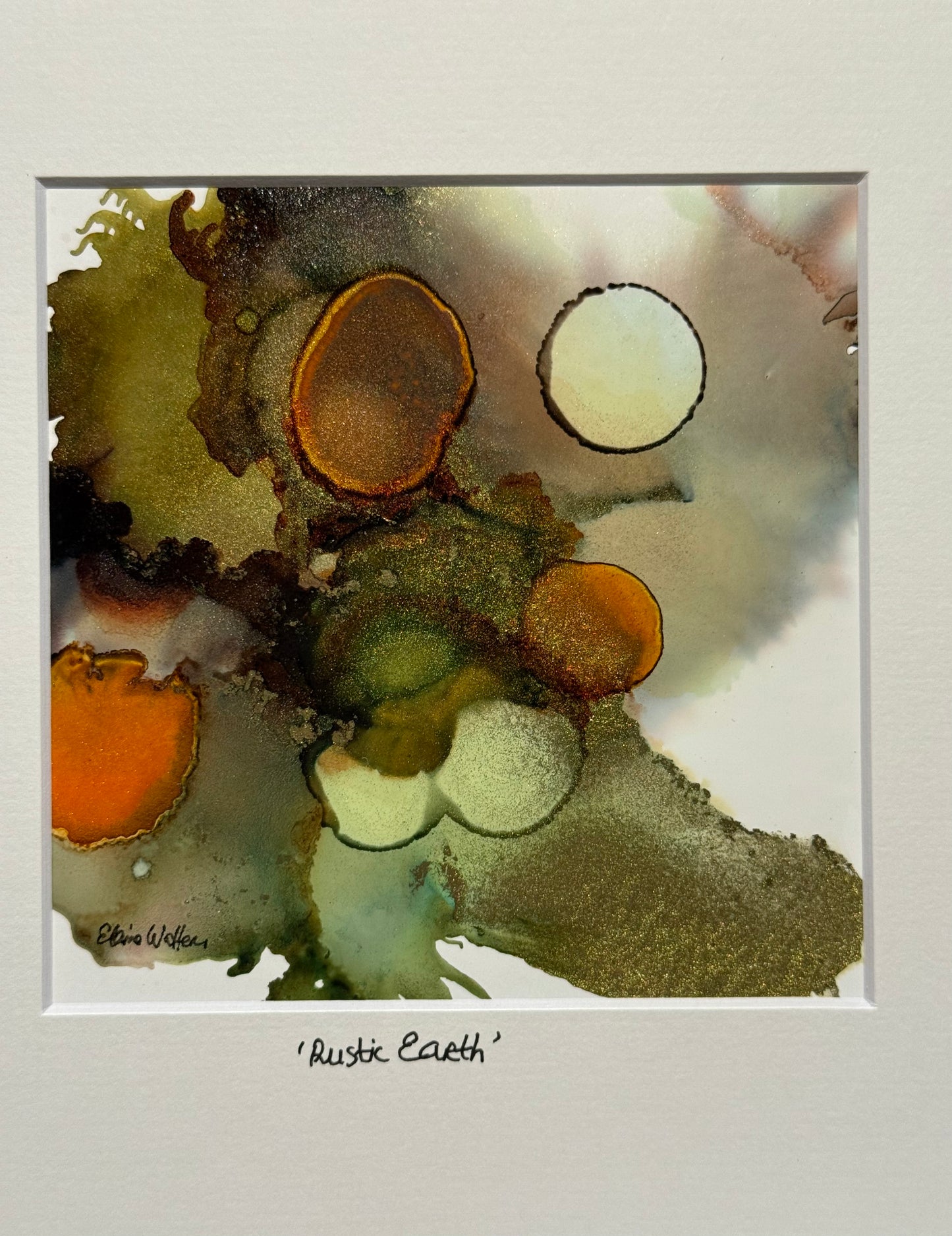Original Art-Alcohol Ink-Series Sisterhood-'Rustic Earth'