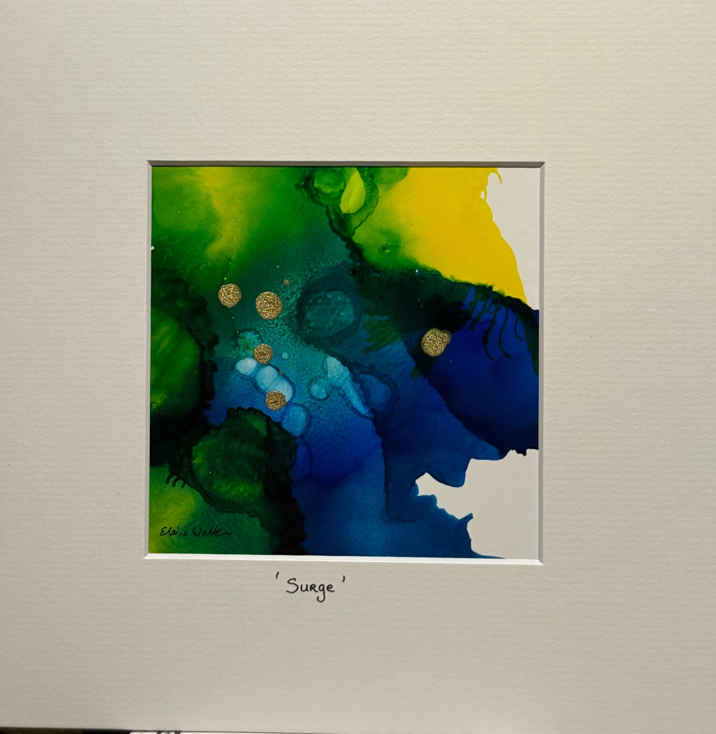Original Ink-Alcohol Ink-Series 'Sisterhood-Surge' Frame 9x9 inches